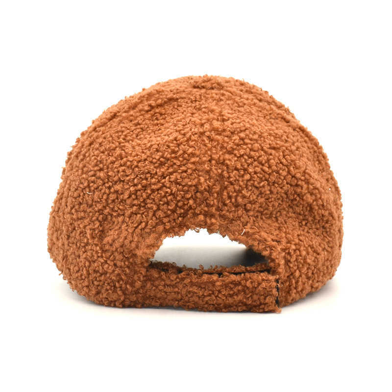 Ball Caps Nieuwe Girl's schattige pluis lamslam wollen pet winter dames warme honkbal petten verstelbare maat trendy teddy casquette hoeden voor vrouwen p230412