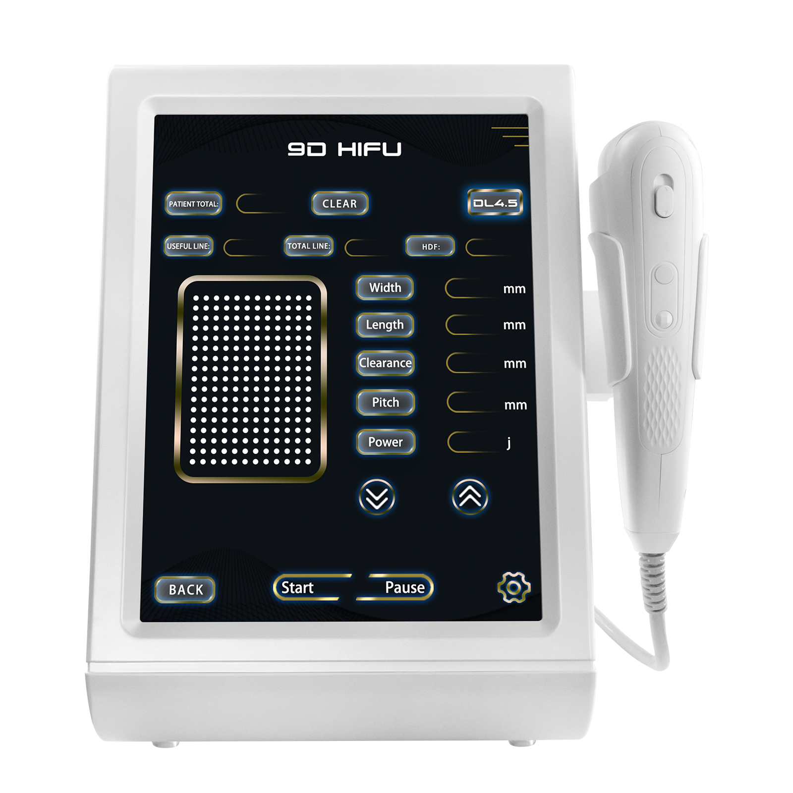 Ultrasone 9D Hifu Facial Lifting Machine Multi-lijn snelle behandeling Hoge intensiteit gerichte echografie Rimpelverwijdering Huidverstrakking Anti-aging schoonheidsinstrumenten