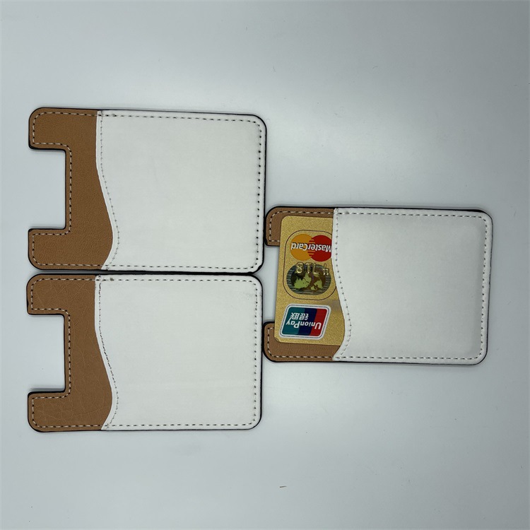 10 pièces coques de téléphone portable Sublimation bricolage blanc blanc PU porte-carte Mobile portefeuille transfert de chaleur pour universel