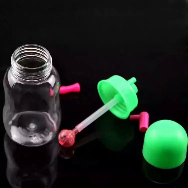 Курящая труба мини -кальян стеклянные бонги красочная металлическая форма молочной бутылки пластиковая вода бутылка для курящей бутылки