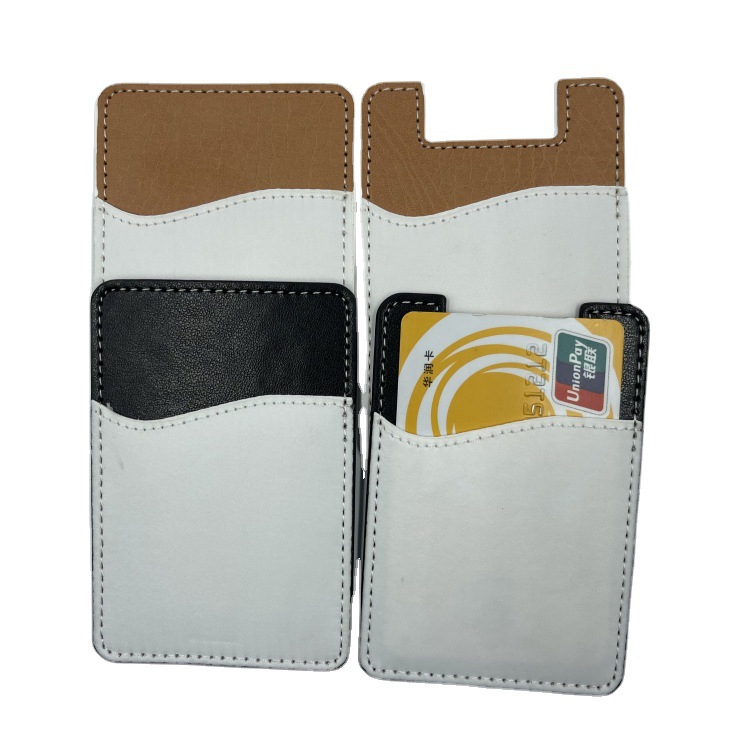 10st Mobilfodral Sublimation DIY Vit Blank PU-korthållare Mobilplånbok Värmeöverföring för Universal