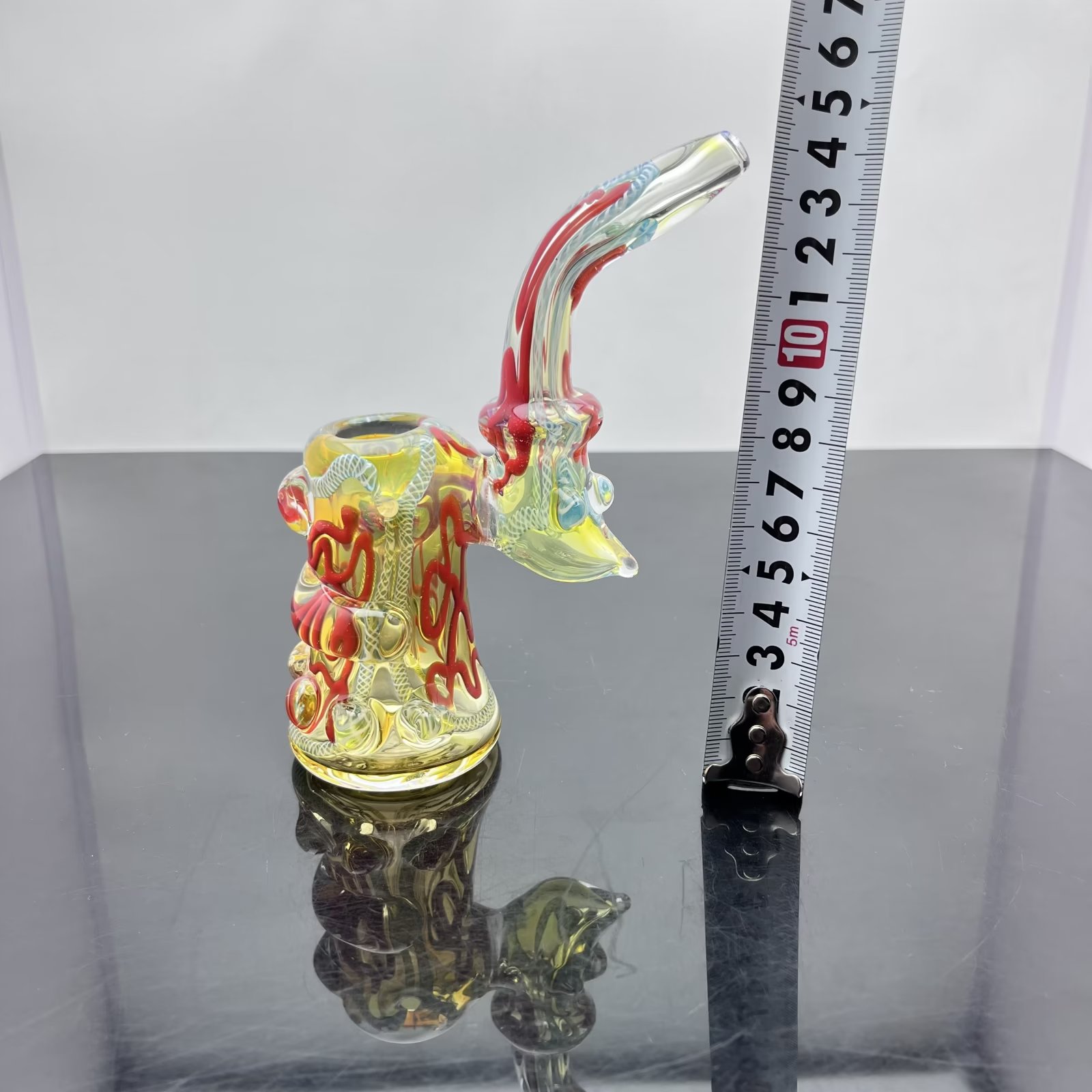 Smoking Pipe Mini Hookah glass bongs Colorful Metal Shape Classic stained glass bongs thickened and durable