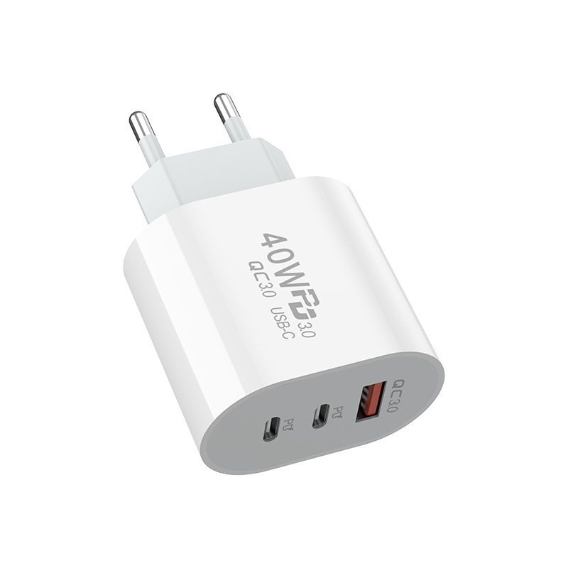 40W 3A 3 ports chargeurs de téléphone portable double PD type c chargeur mural adaptateurs de charge rapide pour Samsung s20 s22 Utral Htc Xiaomi Huawei