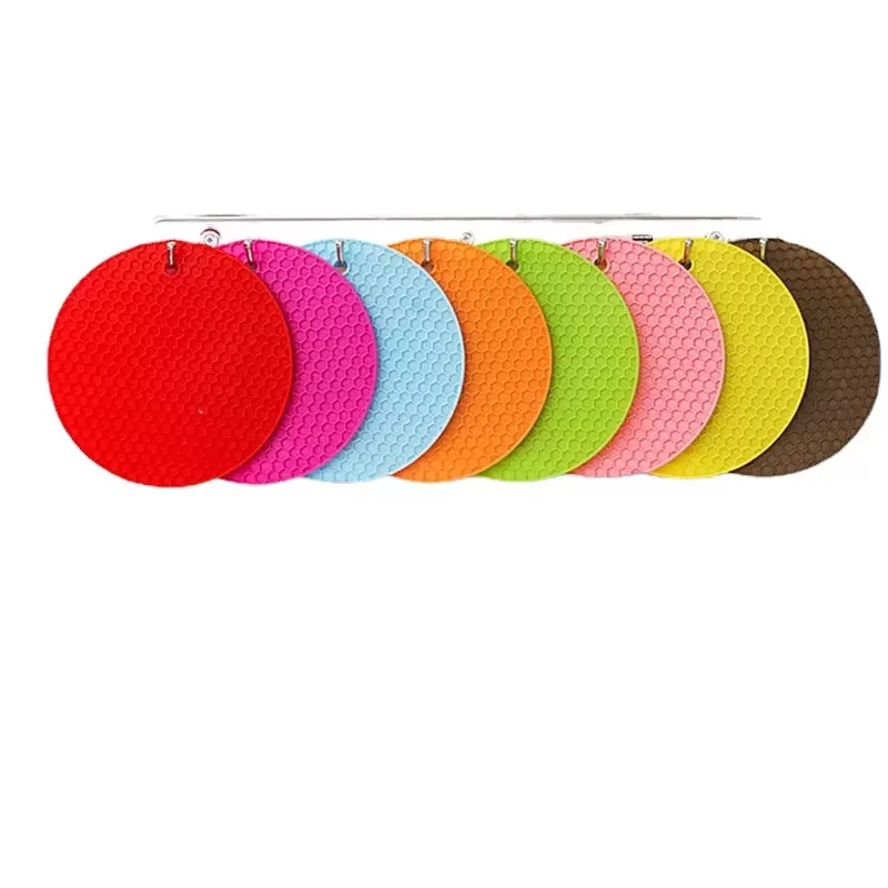 Tapis rond en Silicone résistant à la chaleur boisson tasse sous-verres isolation anti-dérapant porte-Pot épaissir Table napperon accessoires de cuisine