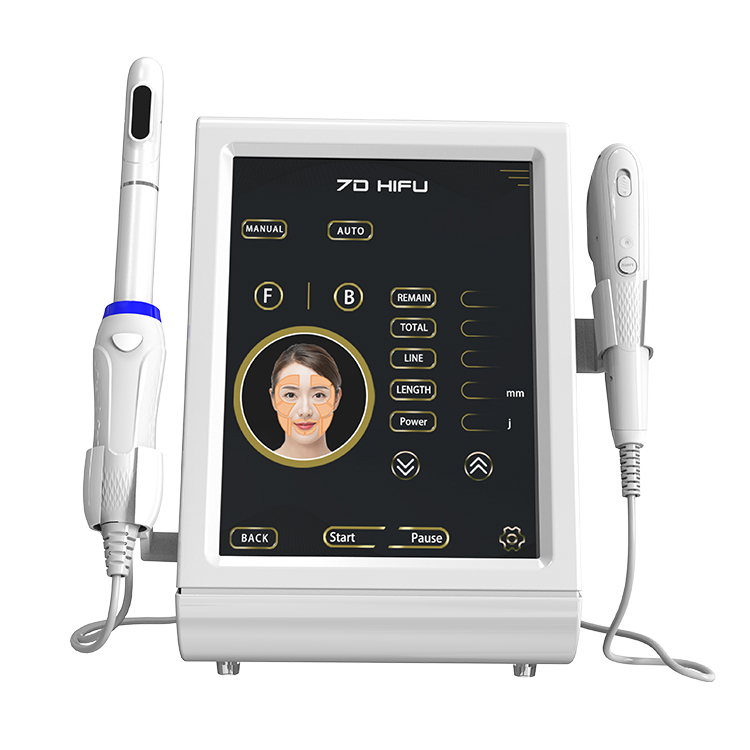 2 w 1 7D HIFU Maszyna pochwy wielofunkcyjne wyposażenie kosmetyczne o wysokiej intensywności Ultradźwiękowe Pochwa Zakręcanie do twarzy odchudzanie ciała z 7 wkładami