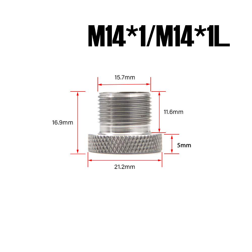 Roestvrijstalen filterdraadadapter 1/2-28 tot 5/8-24 M14x1.5 x1 x1L SS-adapter voor Napa 4003 Wix 24003