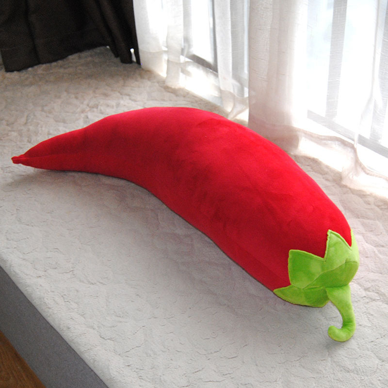 80 cm grote groente rode chili pluche speelgoed zachte simulatie hete peper poppen kussens bank decoratie cadeau dy10160