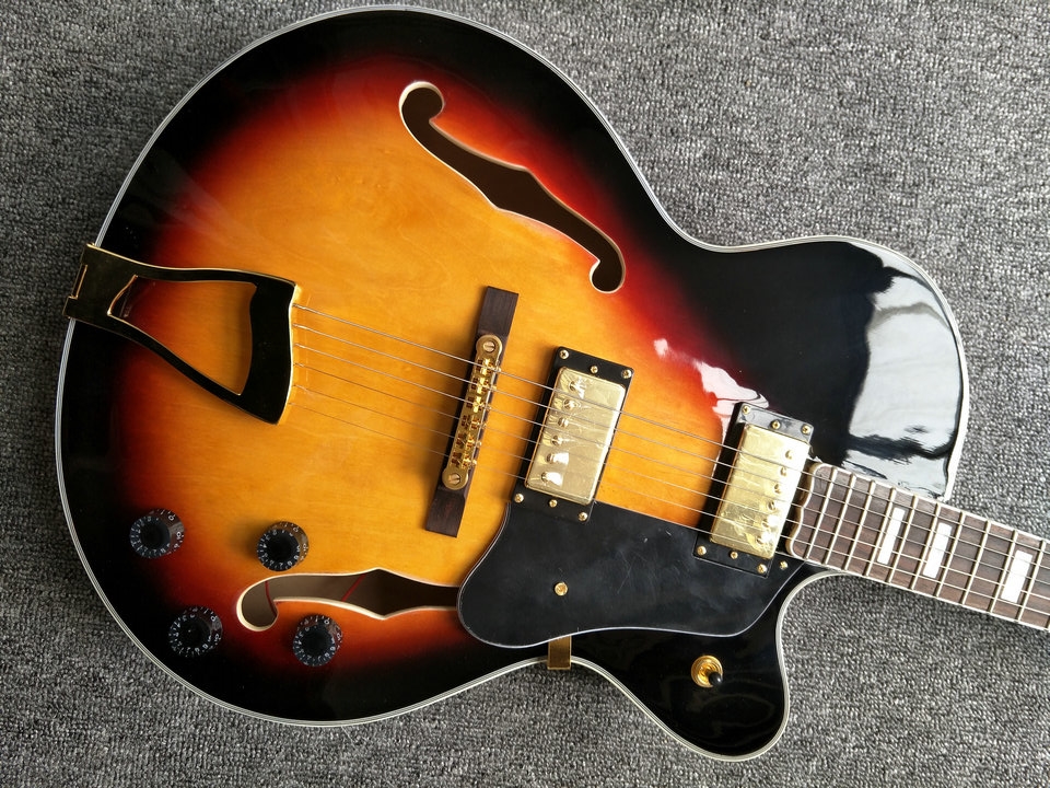 New Arrival G Custom L-5 Jazz Guitar CES Archtop Semi Hollow Electric Guitar