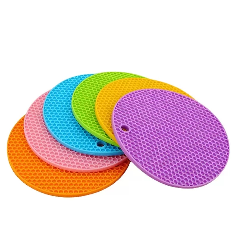 Tapis rond en Silicone résistant à la chaleur boisson tasse sous-verres isolation anti-dérapant porte-Pot épaissir Table napperon accessoires de cuisine