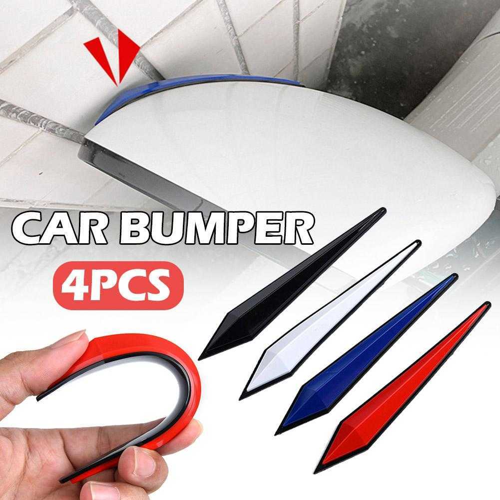 Uppgradera 4st bildörr Antiscratch Protector Garage Safety Parkering Vägg Anticollision Gummi klistermärke Bil Bumper Edge Protect Gummi Strip