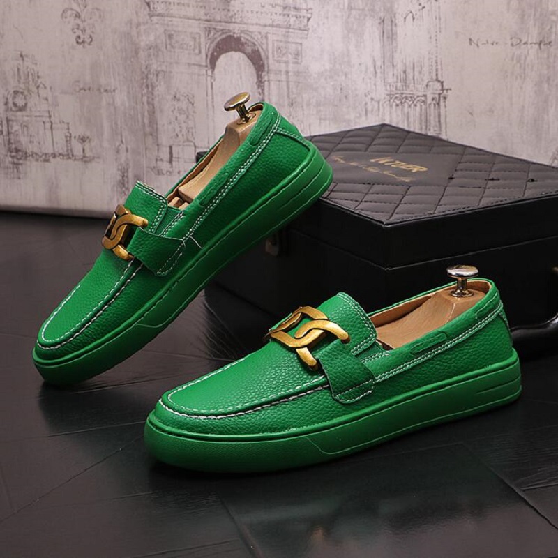 Прилив мужская корейская версия тренда зеленые белые повседневные туфли 2023 Новая дышащая лофель мужская туфли для вождения D2H22