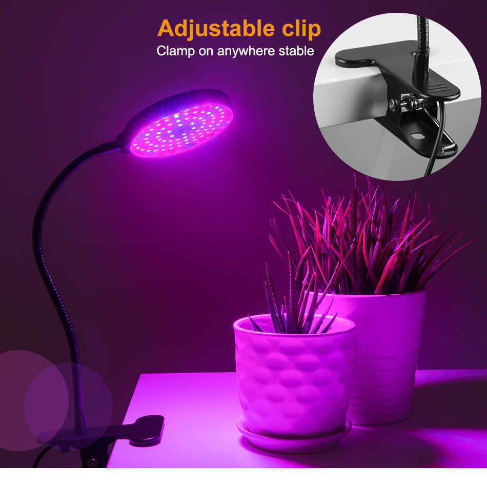 Grow Light Led Grow Light USB Port Phyto 램프 전체 스펙트럼 원예 Phtytolamp 실내 재배 식물 개화를위한 제어 P230413