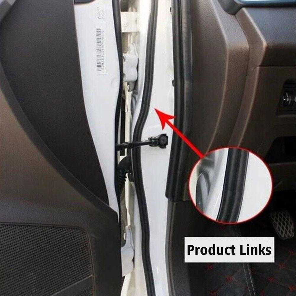 Upgrade 16Ft Car Door Weatherstrip Rubber Seal Strip 2-Layer Waterproof Noise Insulation Weather Strip Sealing Protector For Hood Trunk