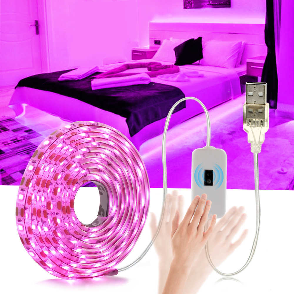 Grow Lights Full Spectrum Grow Light 5V USB LED Strip 0.5m 1m 2m Hand Sweep Sensor / Touch Switch Growing LED Tape Light. P230413