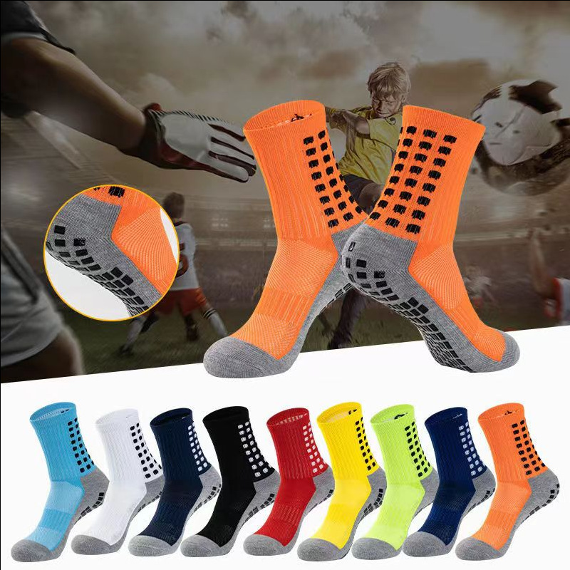 Мужские футбольные носки с противоскользящими подушечками для футбола, баскетбола, спортивные носки, 12 цветов