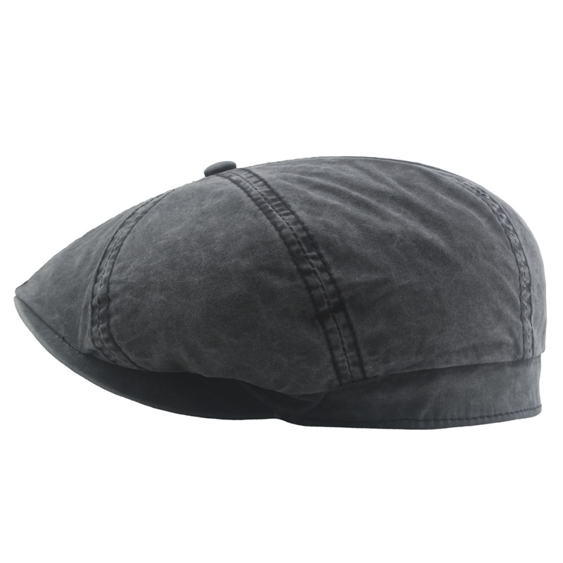 Sboy Hats VOBOOM Grün gewaschene Baumwollkappe Herren Damen 8 Panel Efeu Flache Kappen Fahrer Baker Boy Hut Sonnenschutz Gatsby Baskenmütze 160