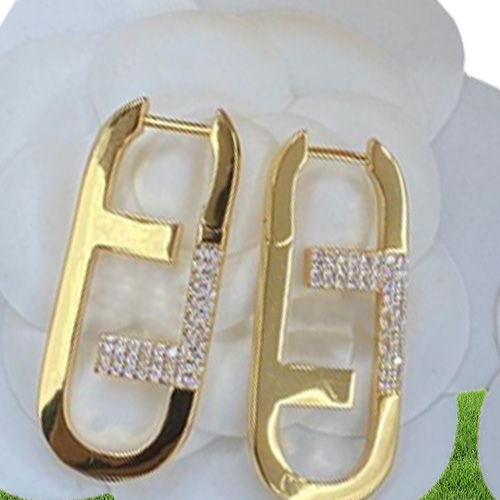 Designer Silver Letter Orecchini le lettere donna Diamonds Orecchie d'oro Orecchini di lusso Orecchini di lusso Women Woop Earrings 22077150405