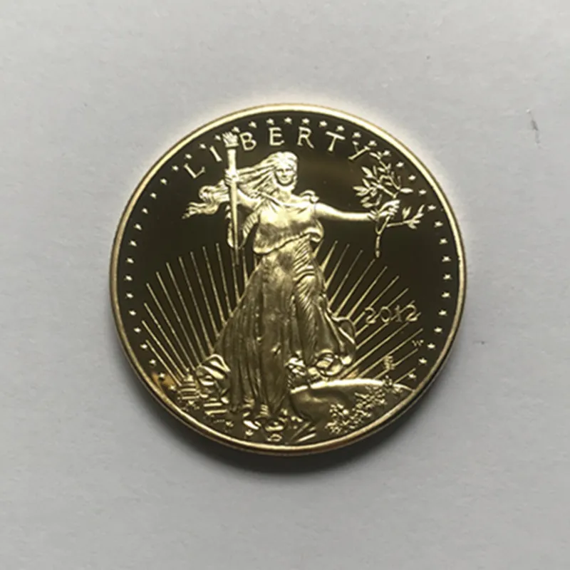 non magnetic freedom  2011 2012 badge gold plated 32 6 mm american statue drop acceptable coins