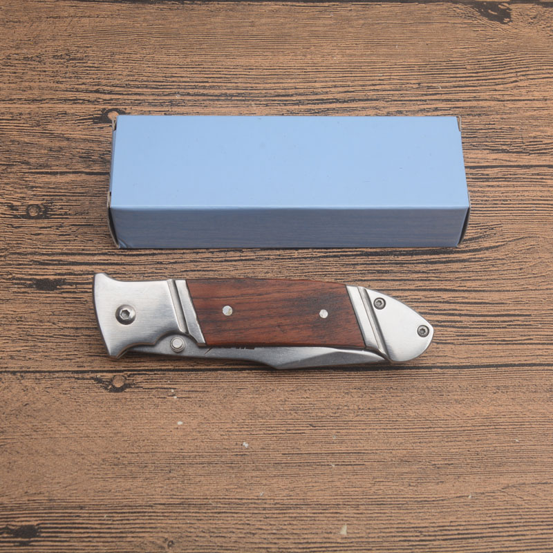 Top Quality A336 Pocket Folding Knife 5Cr13Mov Mirror Polish Drop Point Blade Wood/Stainless Steel Handle Outdoor Camping EDC Pocket Folder Knives