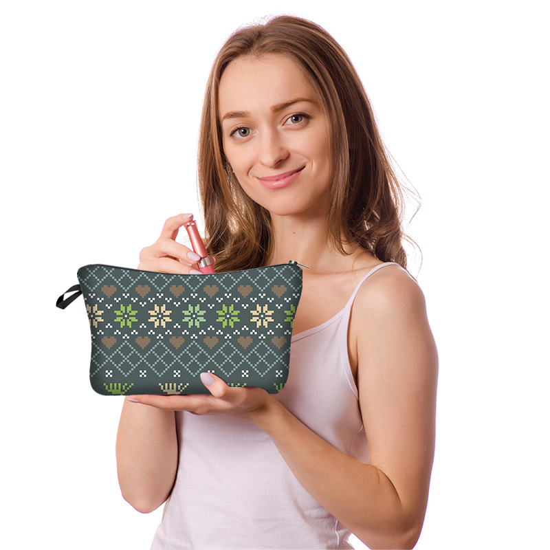 Świąteczna torba kosmetyczna Kreskówka Travel Portable Myup Makeup Bag wielofunkcyjny przechowy