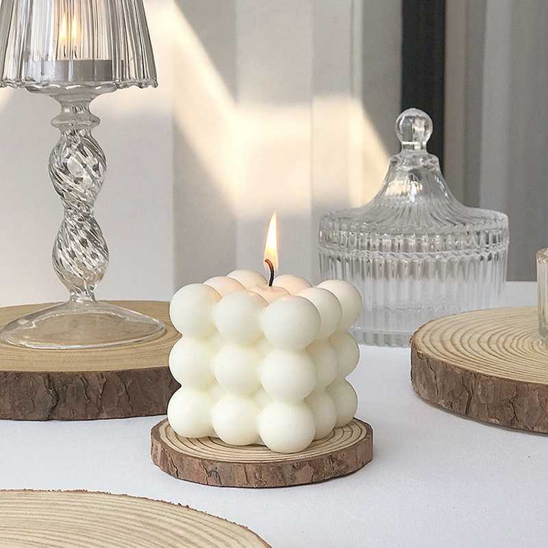 Duftkerze Kreative Bubble Cube Candle Square Mini Duftkerzen Hochzeit Souvenir Party Home Decoration Foto Requisiten Geburtstagsgeschenk P230412