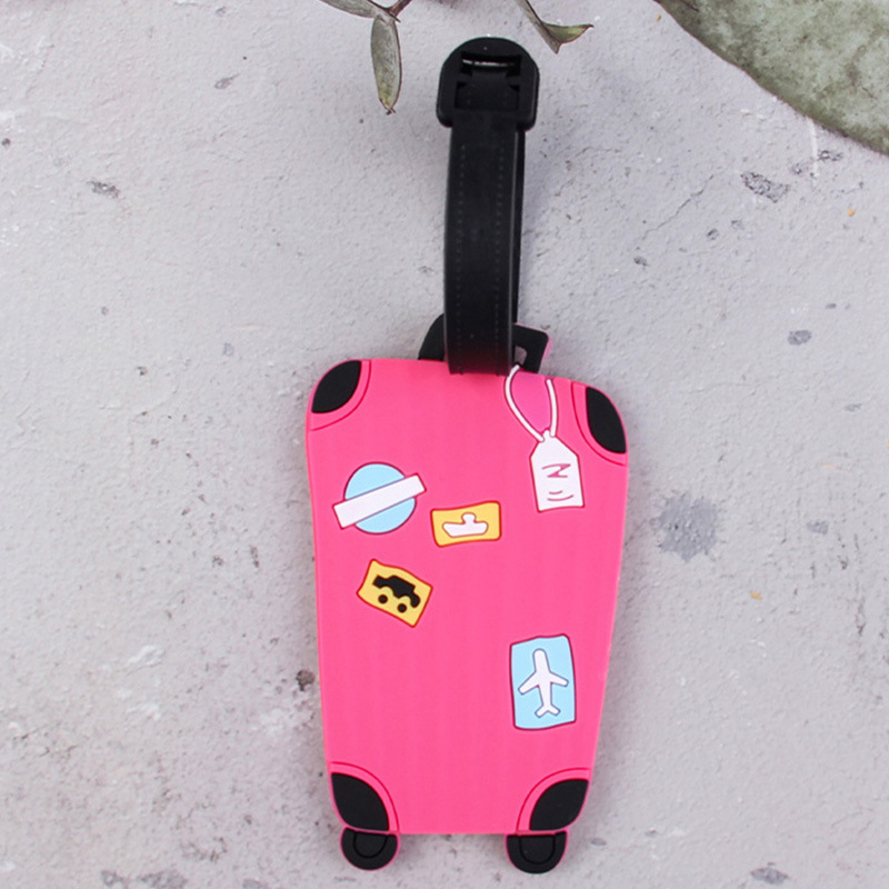 Portable PVC Luggage Tag Baggage Name Tags Suitcase Address Label Holder Organizer Consignment Trip Travel Accessories HW0128