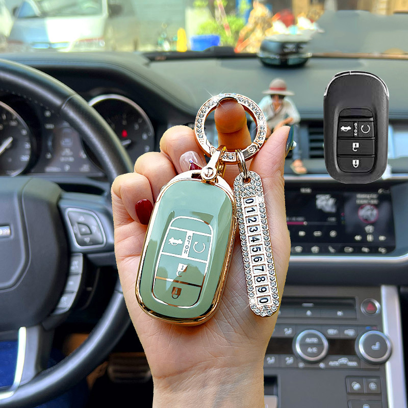 TPU Car Remote Key Case Cover Shell For Fob Honda Civic 2022 4 Buttons Protector Holder Keyless Keychain Men Women Accessories