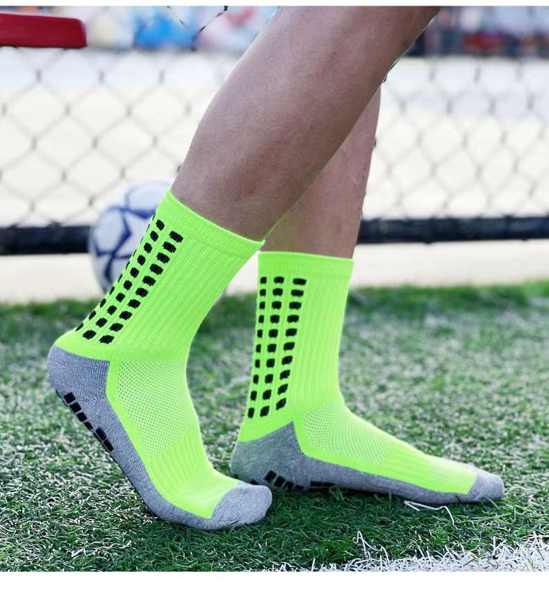 Mäns fotbollsstrumpor Anti Slip Grip Pads för fotbollsbasket Sport Grip Socks 12 färger