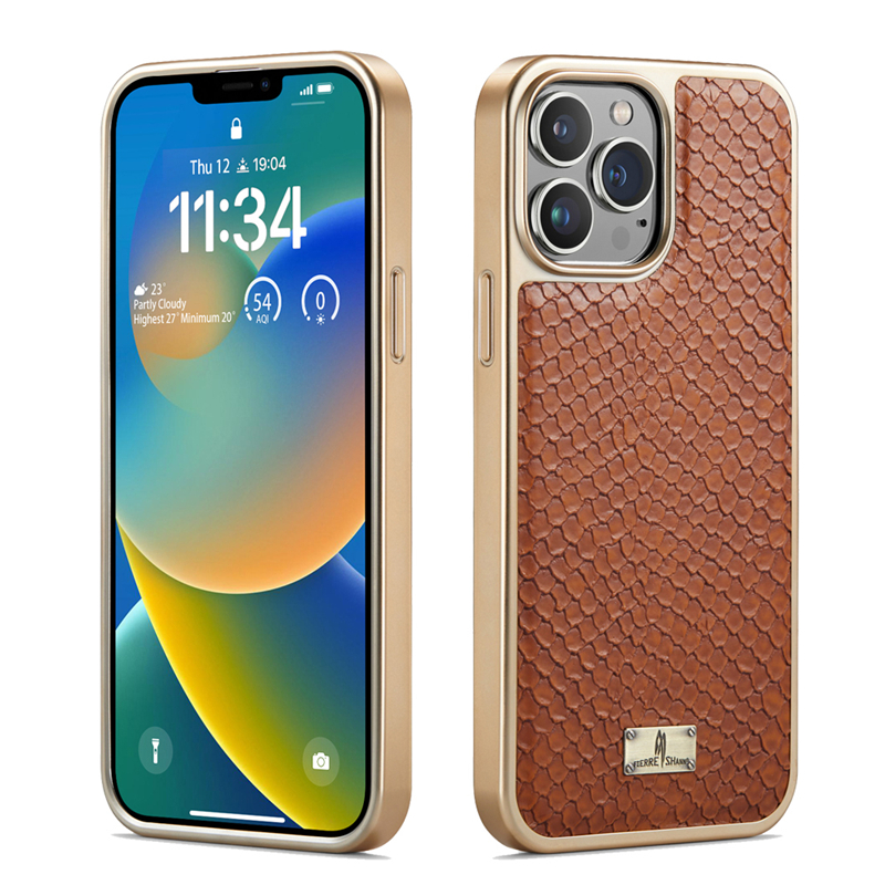 Luxury Snake Skin Pattern Vogue Phone Case for iPhone 15 Plus 14 13 12 11 Pro Max Durable Sturdy Stylish Full Protective Solid Leather Plating Back Cover Shockproof