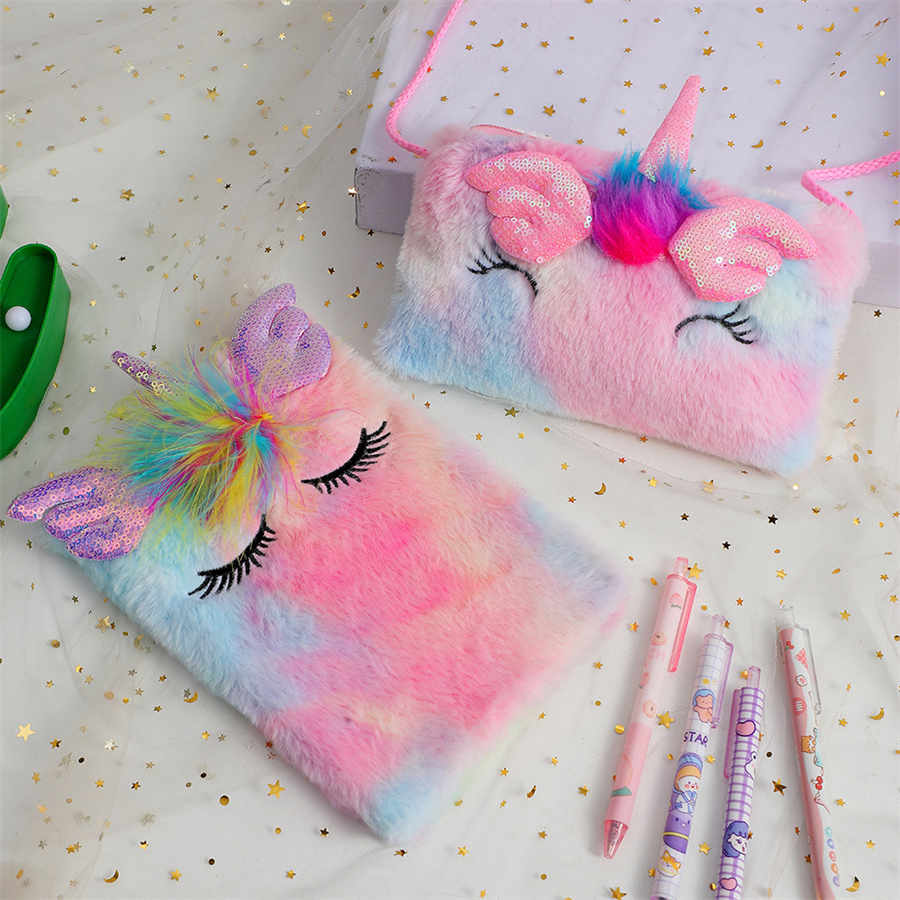 Joli sac licorne pour enfants en peluche, Mini sacs à bandoulière populaires pour enfants, sacs à main et sacs à main pour filles, vente en gros