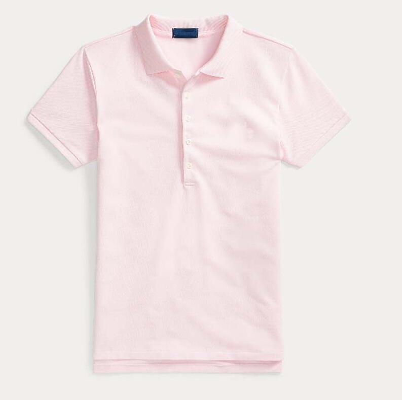 Lyxdesigner Pony Polo Shirt for Women Summer Lapel broderi solid smal kortärmad t-shirt klassisk poloskjorta dam