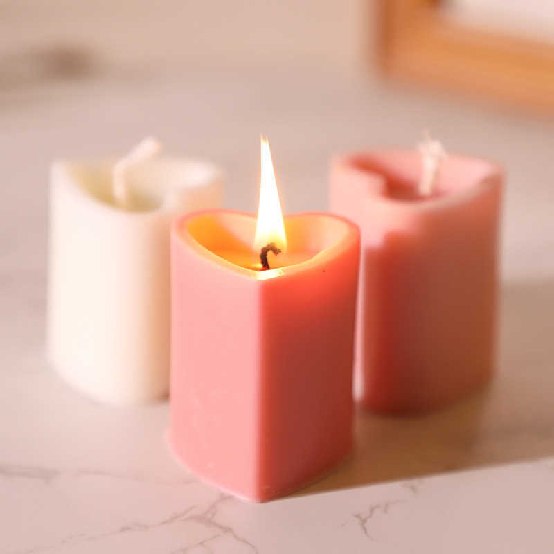 Scented Candle Hot Colorful Heart Shaped Candle Decorative Household Aromatherapy Luxury Fragrance Heart Candle P230412