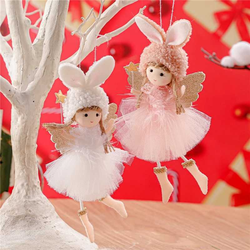 Noel dekorasyonları Noel melek bebek sevimli etek kız yeni yıl Noel zanaat çocukları hediye ev dekor Noel ağacı süsleri Navidad dekoracionl231111111111111111111