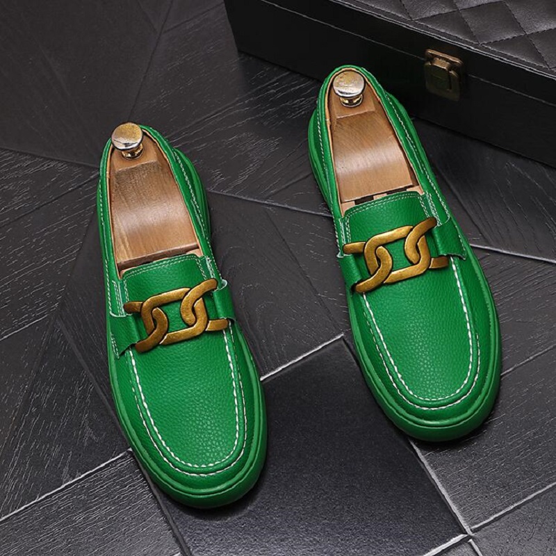 Trend Green White Casual Ayakkabı 2023 Yeni Nefes Alabilir Loafers Erkek Sürüş Ayakkabıları D2H22