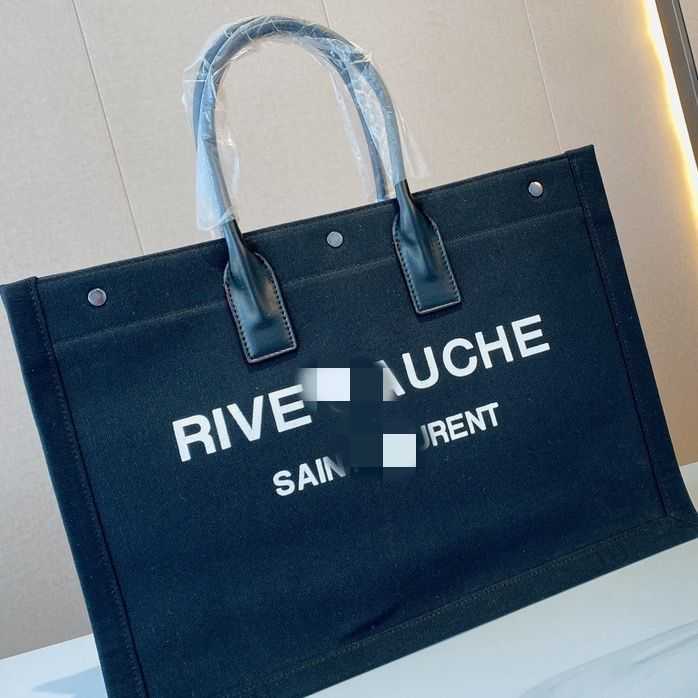 

classic bag lady used as a designer tote ysbag rive women gauche cowhide shopping canvas super large capacity travel can be size 48.35 abras