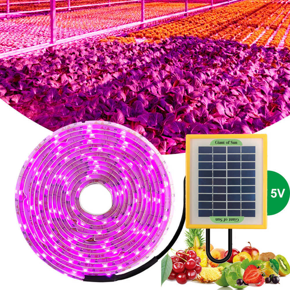 Grow Lights Solar Led Plant Grow Light Strip Full Spectrum 5V 5W Phyto Lamp för blommor Grow inomhusbelysning Hydroponic Tent Bulb Waterproof P230413
