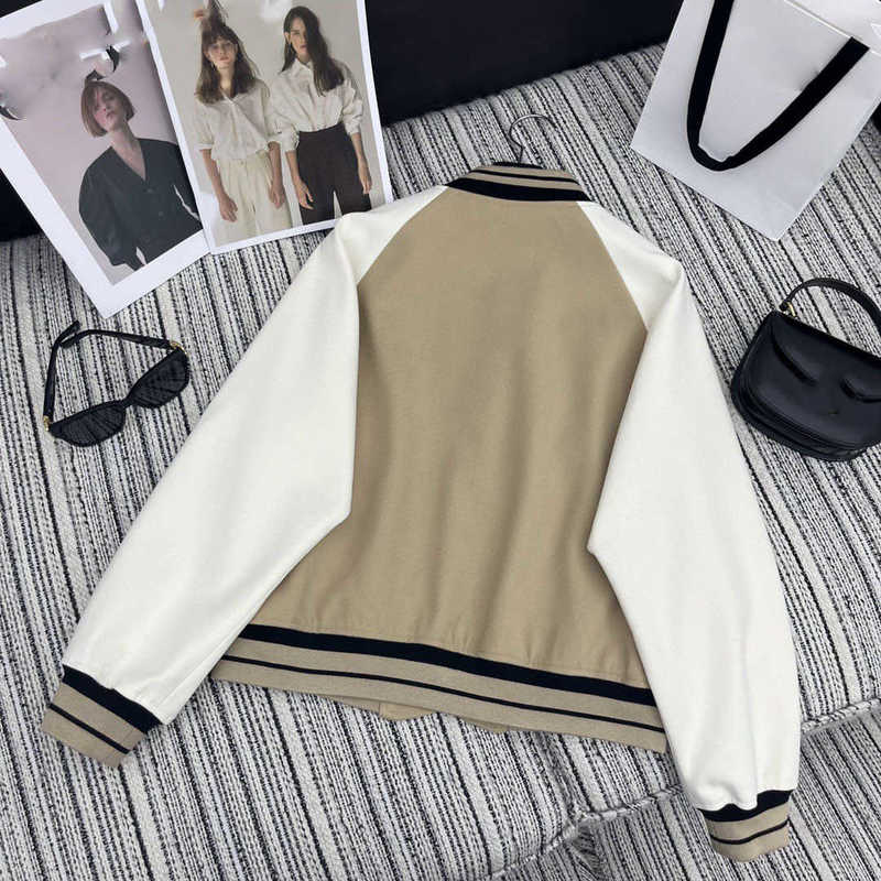 Women's Jackets designer Autumn and Winter New CE Nanyou Gaoding Casual Sports Style Korean Minority Fashion Embroidery Contrast Color Baseball Coat UQAN