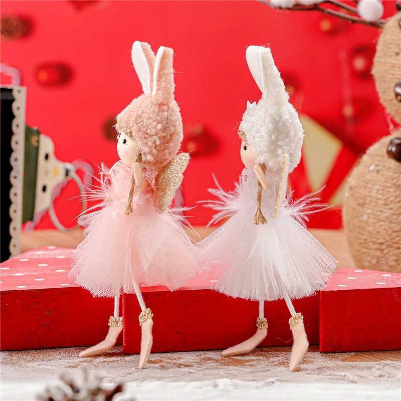 Christmas Decorations Christmas Angel Doll Cute Skirt Girl New Year Christmas Craft Kids Gift Home Decor Christmas Tree Ornaments Navidad DecoracionL231111