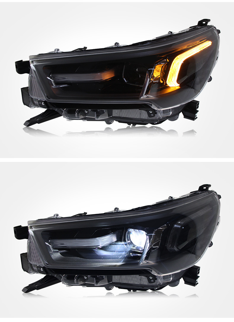 LED-Scheinwerfer für Toyota HILUX REVO 20 21-2024 Scheinwerfer-Upgrade DRL Frontlampe LED Blinker Projektorobjektiv Autozubehör