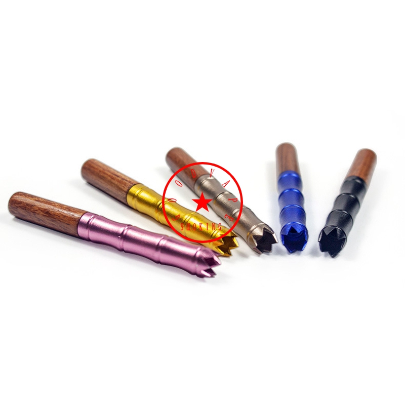 Nuovo stile colorato mini tubi in alluminio secca erba tabacco collettore assaggiatore pipistrello un battitore portatile innovativo fumatore scavatore tubo portasigarette punte di piroga