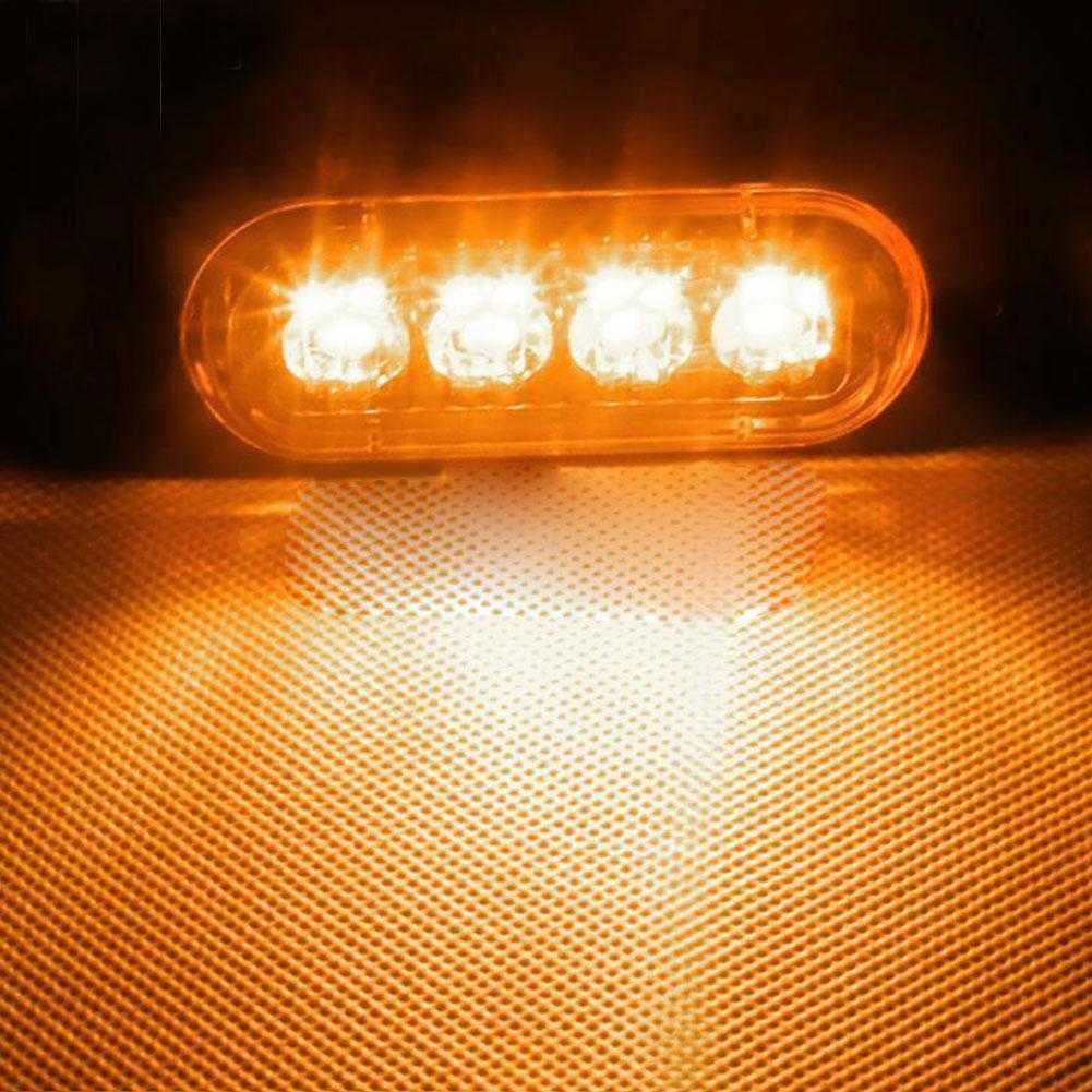 Upgrade LED Side Marker Clearance Light Orange Lamp Indicator 12V-24V Truck Trailer Caravans Lens Side Lights Replacement Accessories