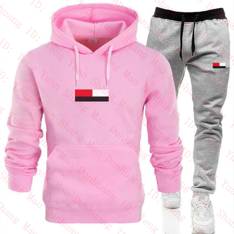Designer Tracksuit Women Pink Two Piece Set Autumn Winter Long Sleeve Hooded Sweatshirt and Pants Outfits Men JOGGING SPORT PRESSPRYCT SPORTSEWES SET
