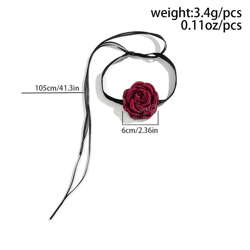 Rose Blume Schlüsselbein Kette Halskette für Frauen Sexy verstellbar Seil Choker Mi Schmuck Geschenk Y2K Zubehör