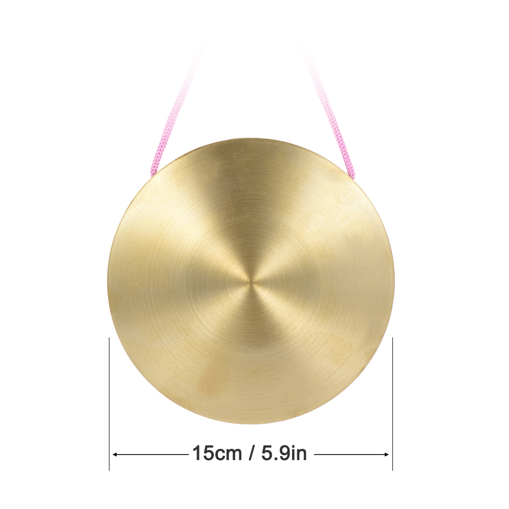 15 / 22 / 30 cm Hand Gong Cymbals Brass Copper Gong Chapel Opera Percussion Instrument with Round Play Hammer