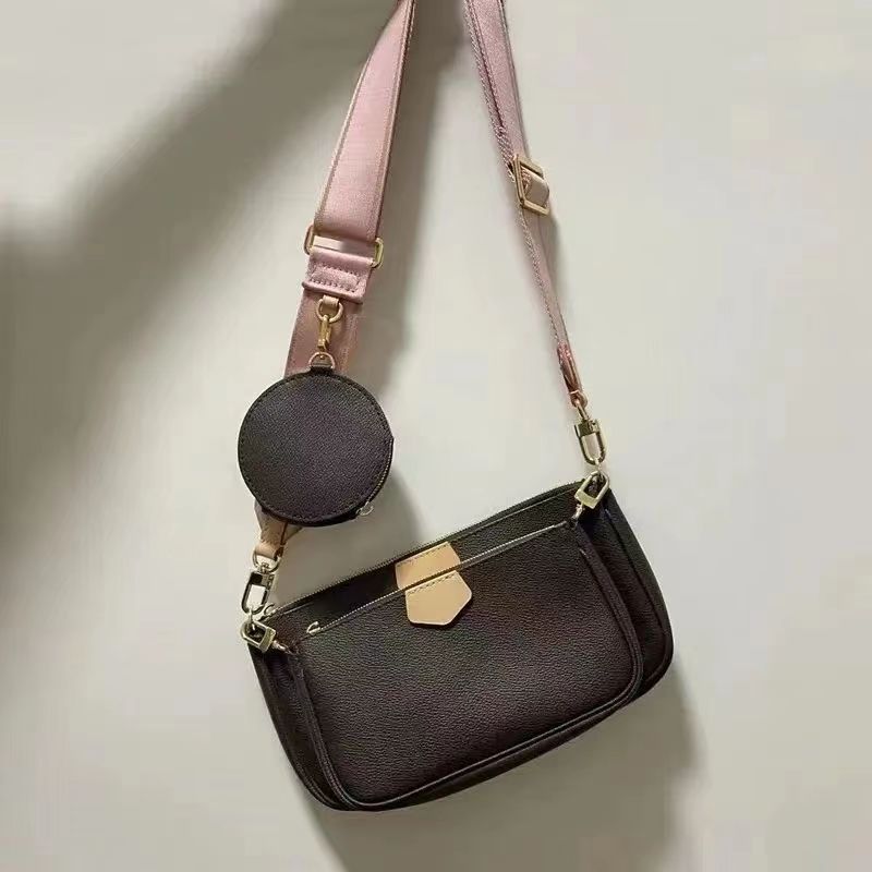 2024 New Top Factory Price New Genuine Leather Fashion Chain Shoulding Bashing Bags 핸드백 장로 미니 지갑 모바일 카드 홀더 모델 M61266