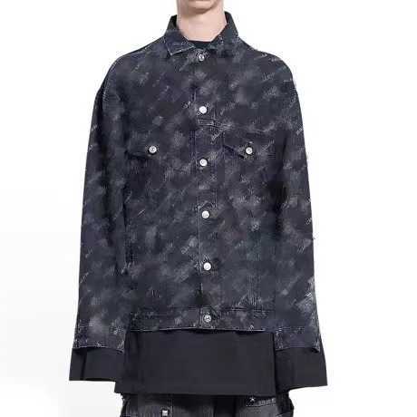Womens Designer t shirt Shirt Original Version Differentiated Market Family AOP Unisex OS Loose Long Sleeve Denim Coat