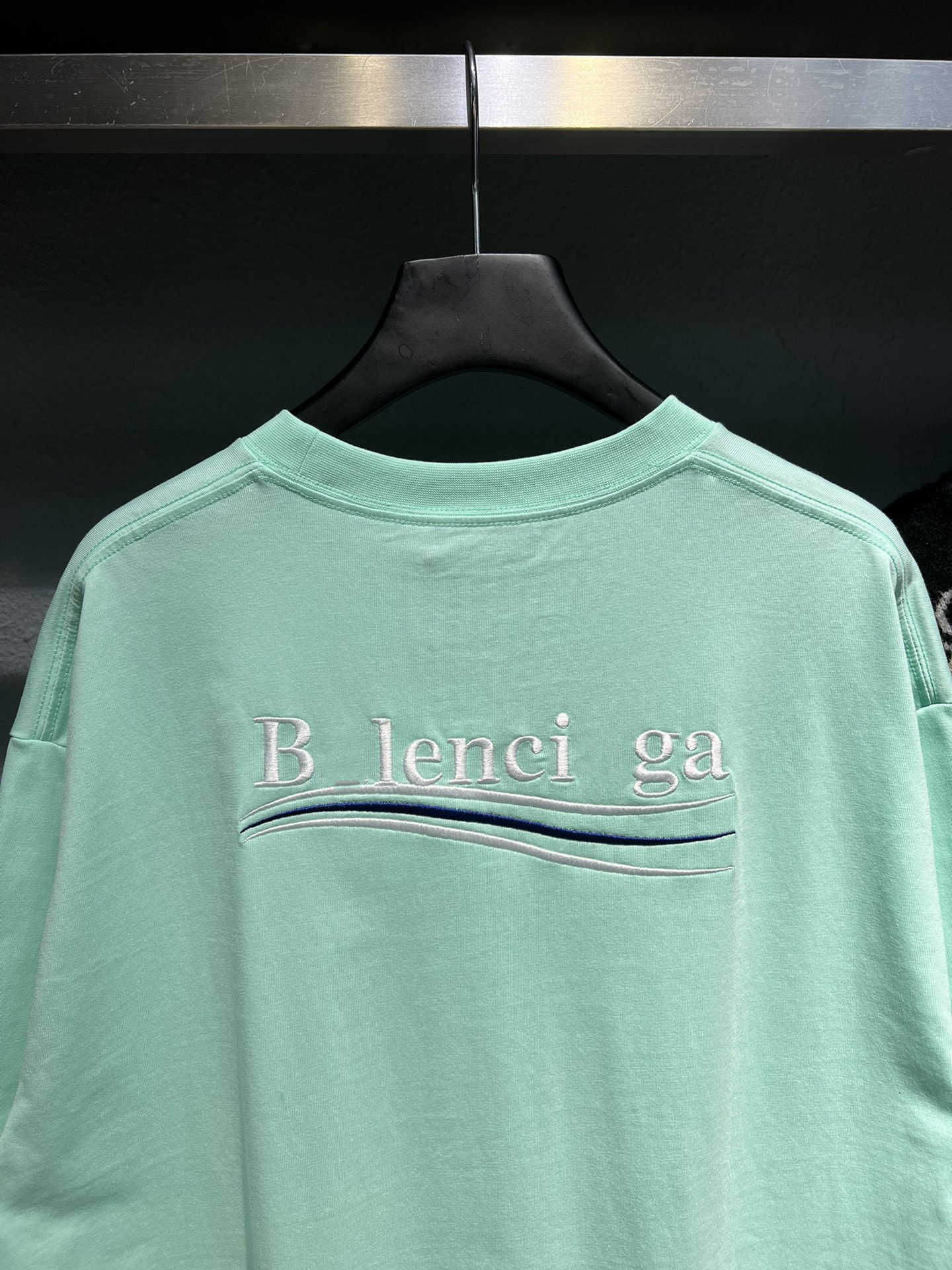 2023 New designer womens t shirt high-end High Edition 2023 Summer House Hailang Coke Embroidered Mint Green Sleeve T-Shirt