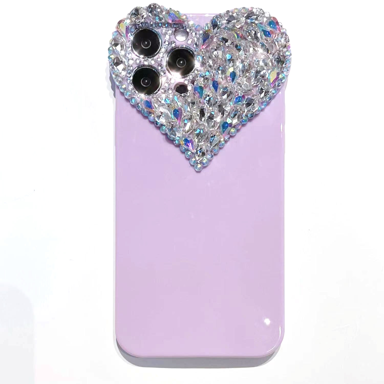 3D Love Heart Bling Diamond Case för iPhone 15 Plus 14 13 Pro Max 12 11 X XR XS 8 7 6 SE2 Luxury Fashion Jelly Solid Crystal Soft TPU Rhinestone Girls Women Phall Back Cover Cover Cover