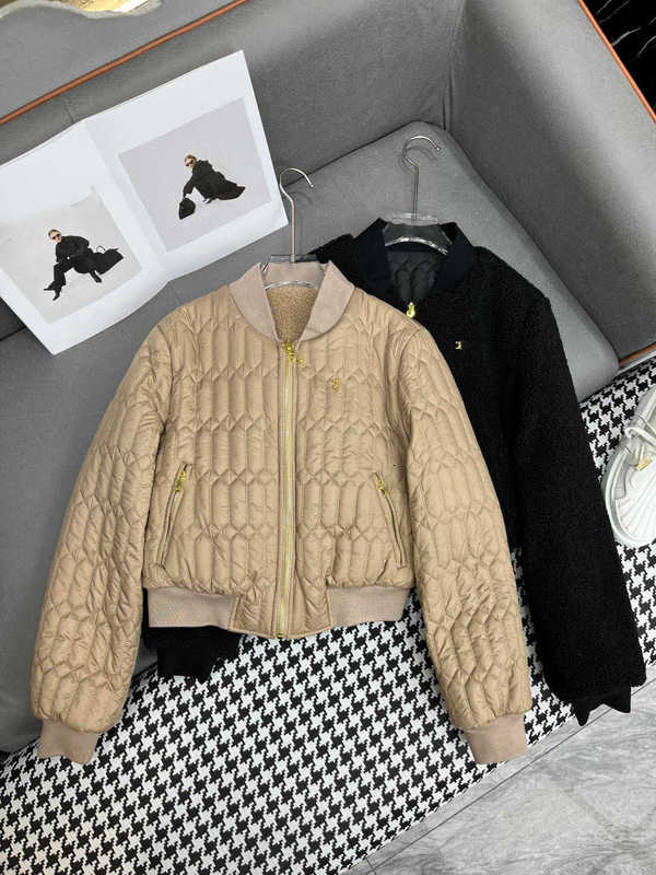 Diseñador de chaquetas para mujeres Autumn and Winter New Ce Nanyou Gaoding Casual Minimalista Moda Lamb Lambulador Doble béisbol Capato de algodón de béisbol 70a7