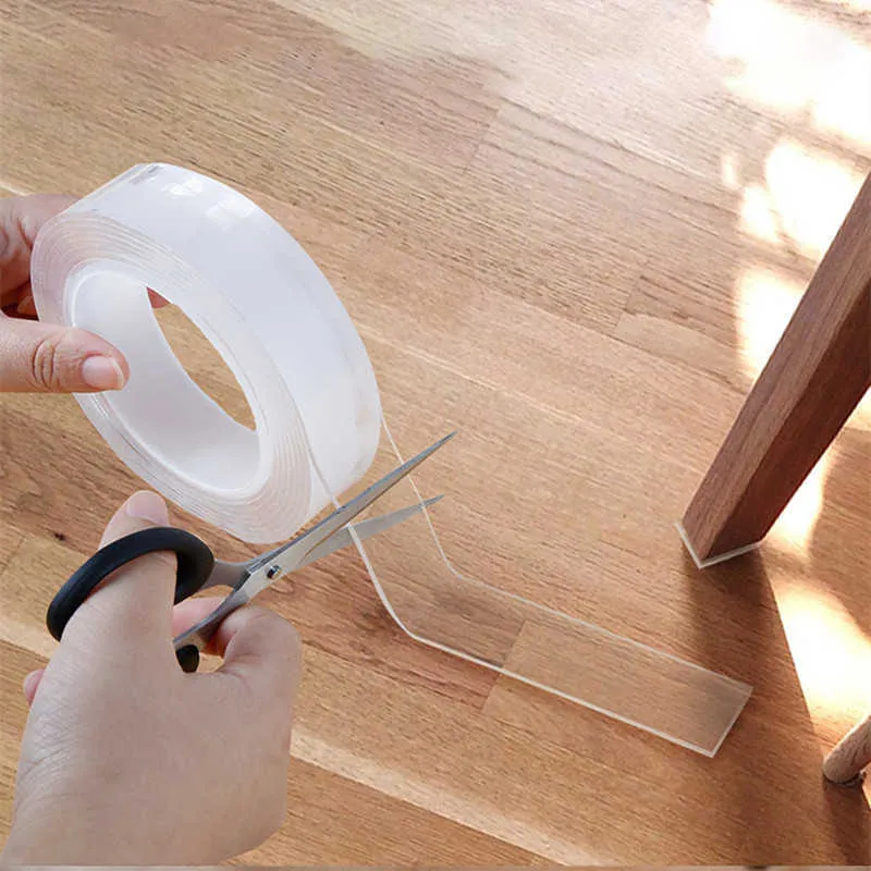 New Adhesives Sealers Tape Super Strong Double-Sided Tape Reusable Two Face Cleanable Nano Acrylic Glue Gadget Sticker kitchen